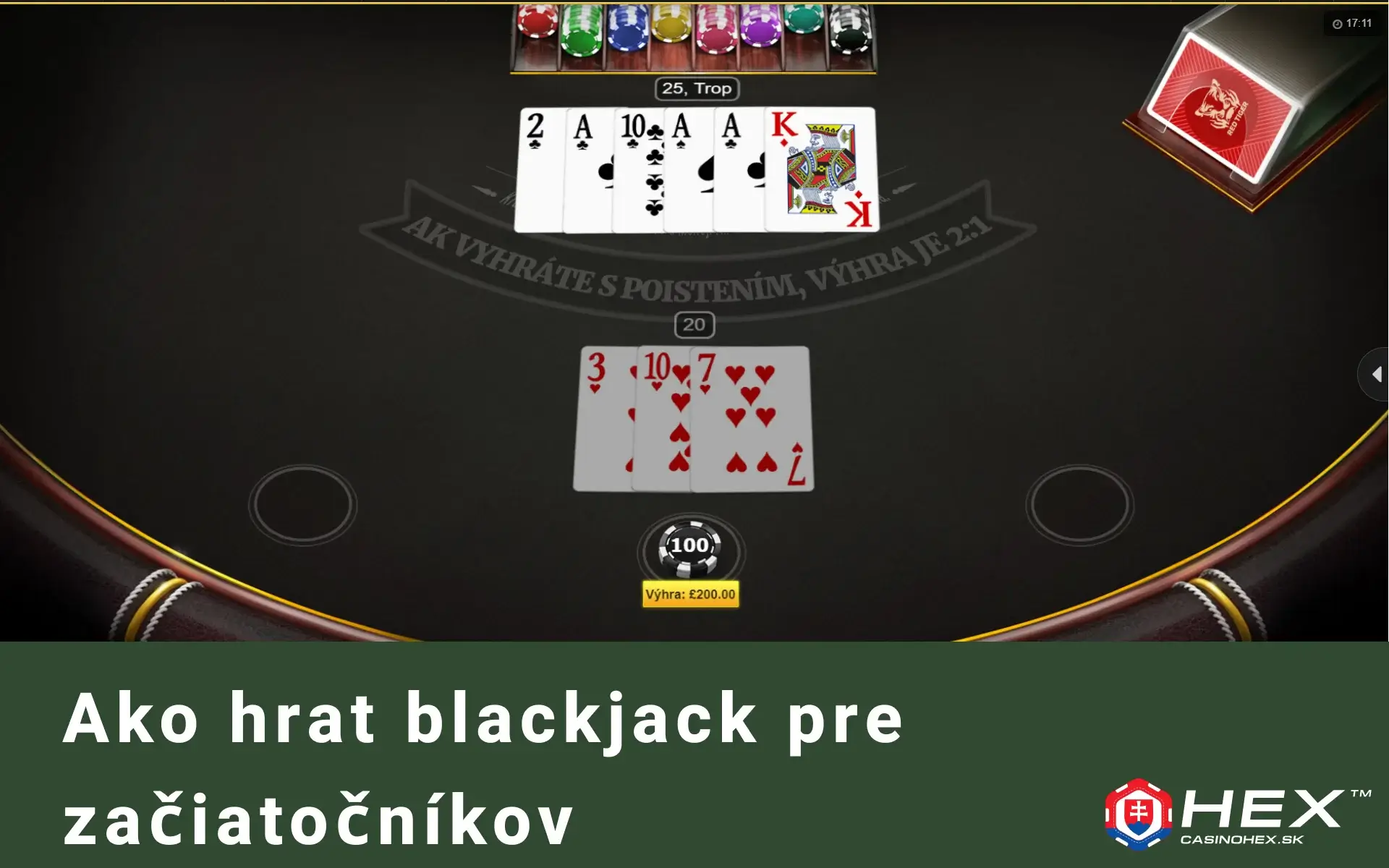 Ako hrat blackjack pre začiatočníkov