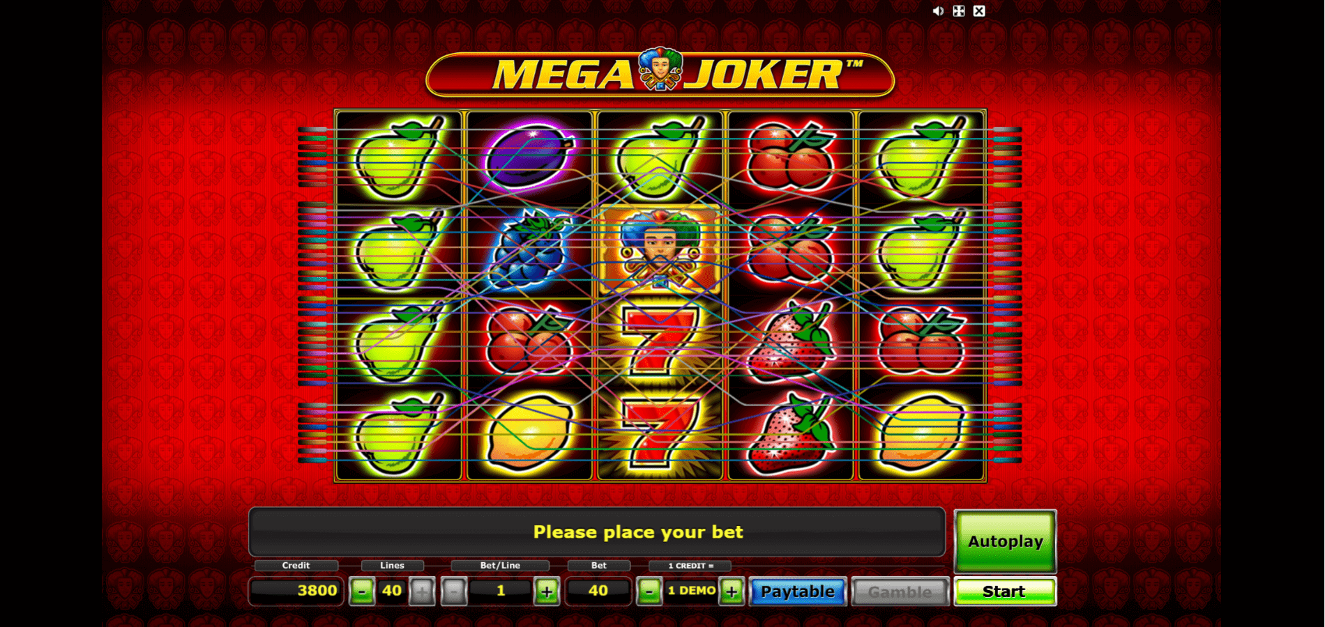 Online výherný automat Mega Joker