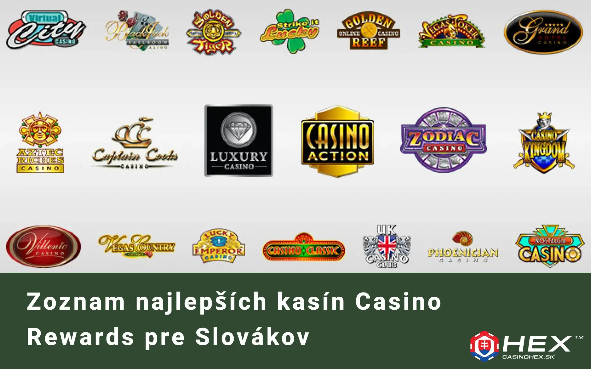 Zoznam kasin v skupine Casino Rewards