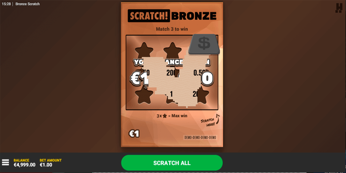 scratch bronze hacksaw gaming 