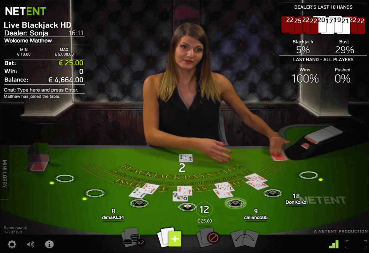 live blackjack netent 